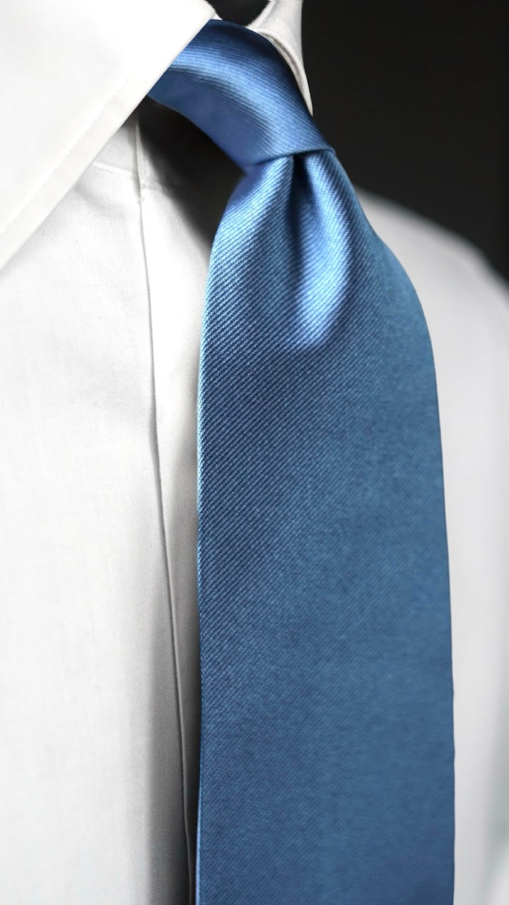 Sky Blue Solida Silk Necktie