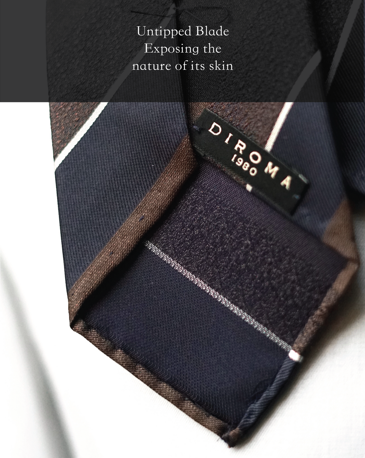 Bespoke Rosanna Moka Silk Necktie
