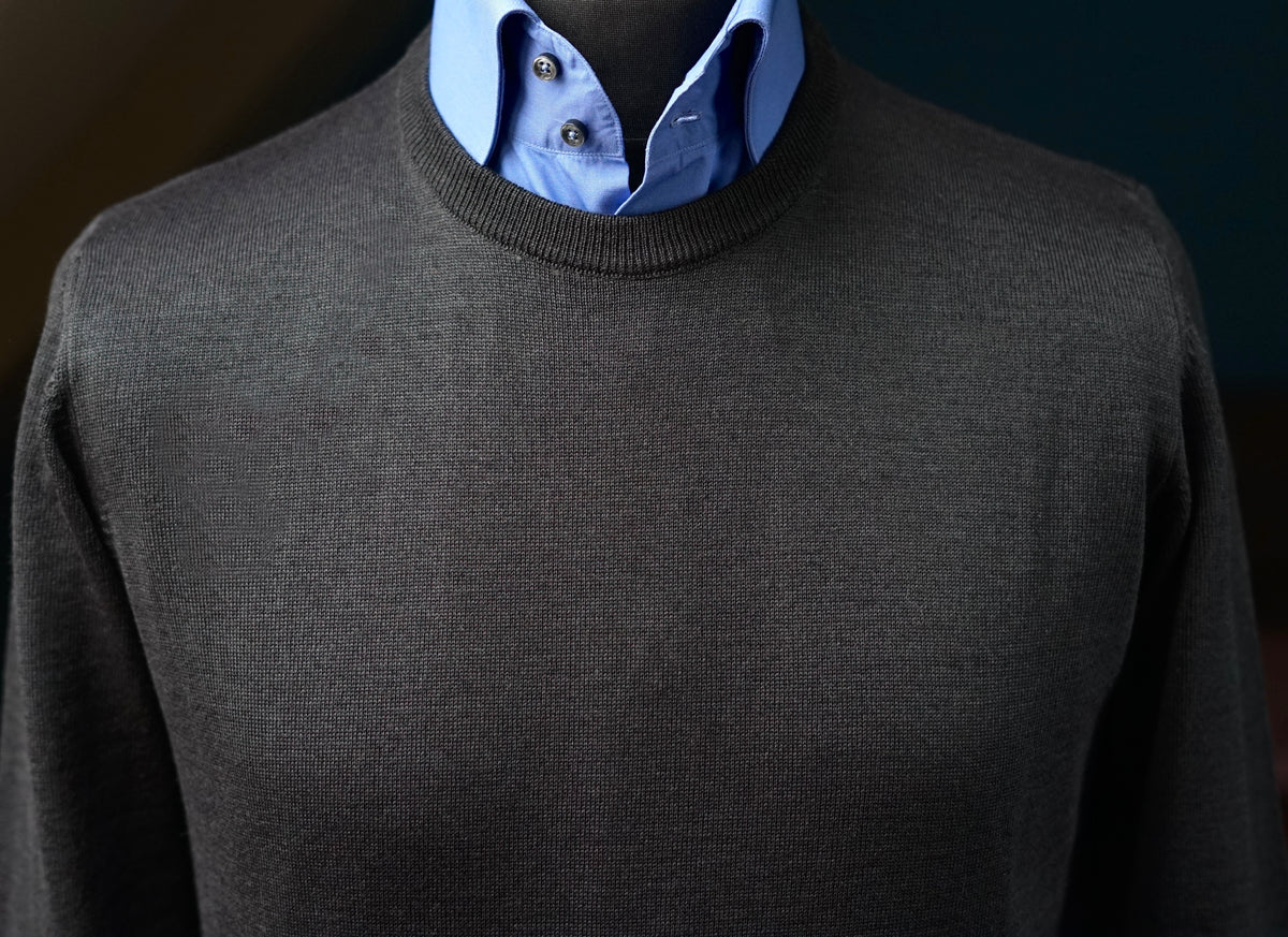 Antracite Wool Crew Neck