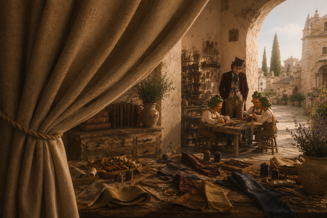 Behind the curtain