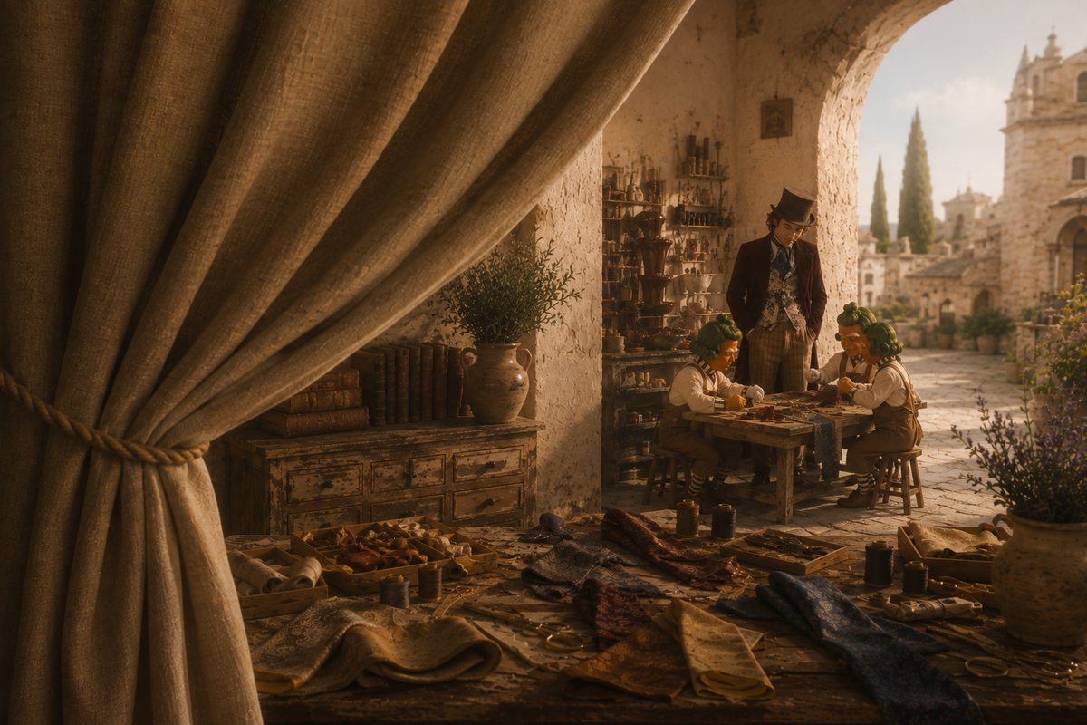 Behind the curtain