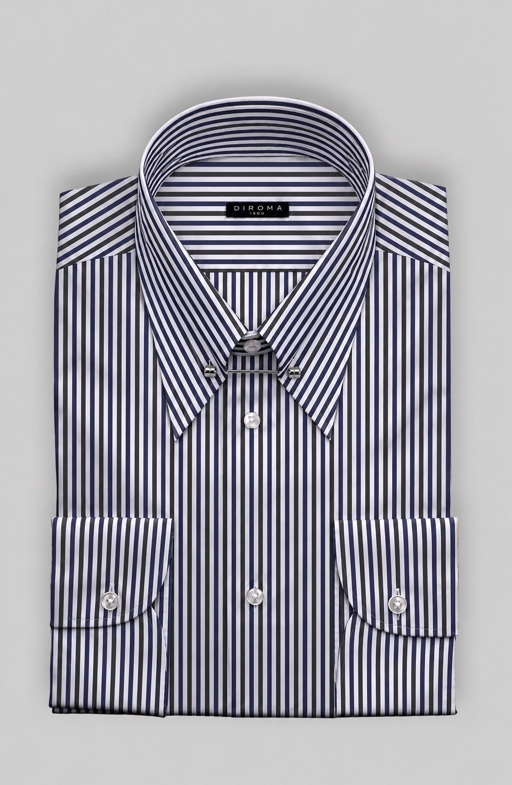 Tiglia Pin Point Collar Cotton Dress Shirt MTO