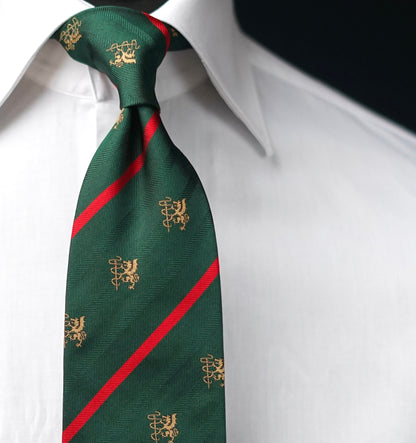 Diroma Crest Green Silk Necktie