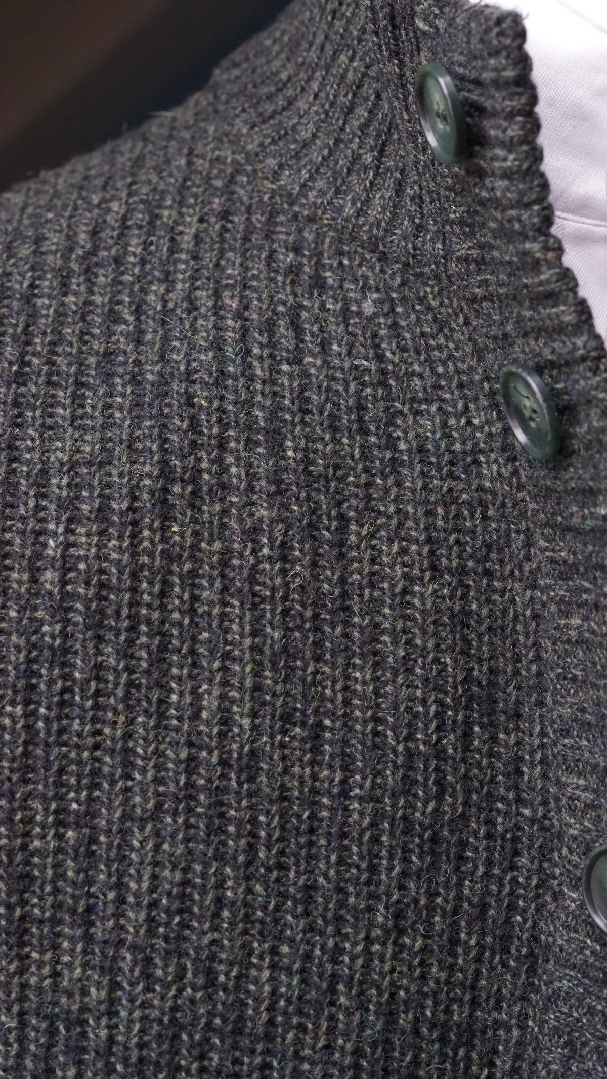 Impero Forest Green Button Jacket
