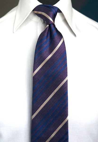 Serafina Purple Silk Necktie