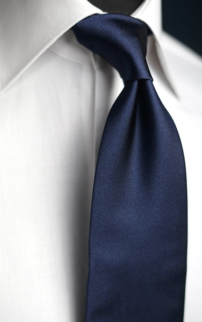 Navy Solida Silk Necktie