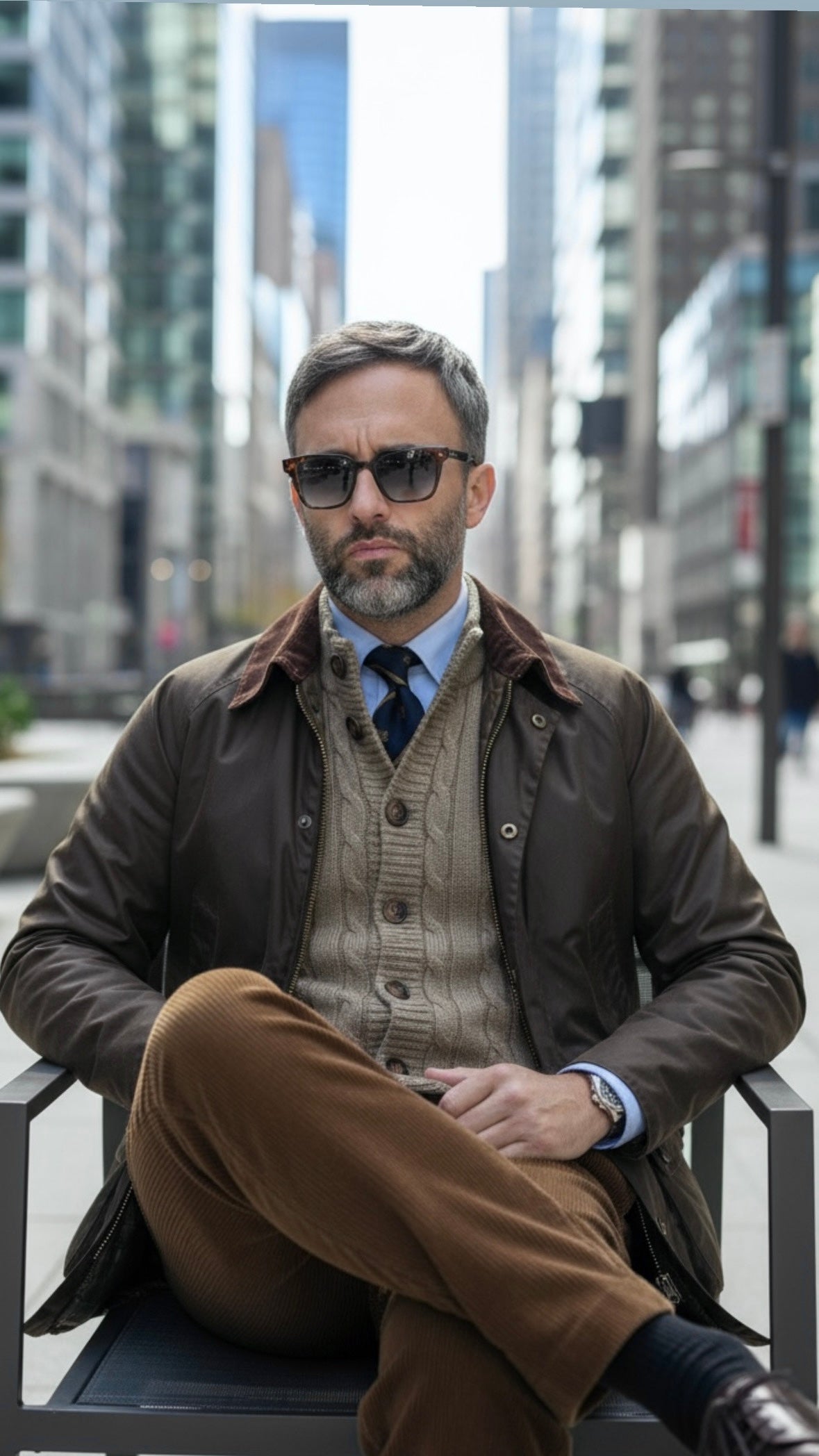 Nucleo Beige Cable Knit Button Jacket