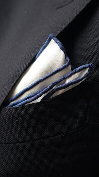 Navy Cotton Pocket Square