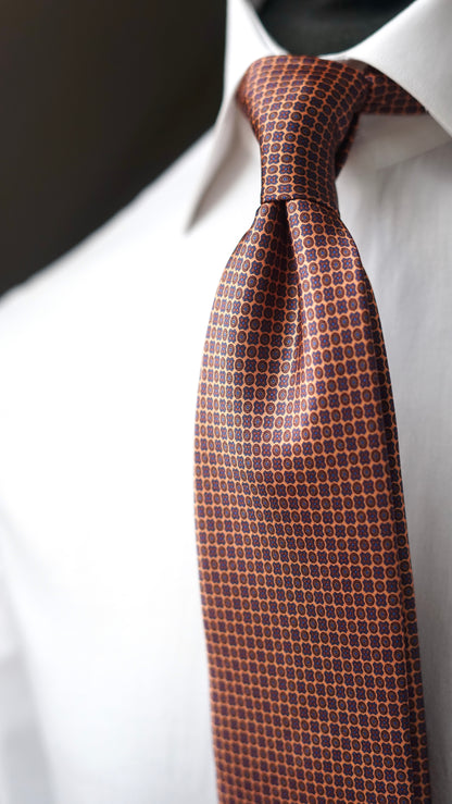Polvere Orange Satin Silk Necktie