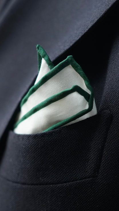 Green Cotton Pocket Square