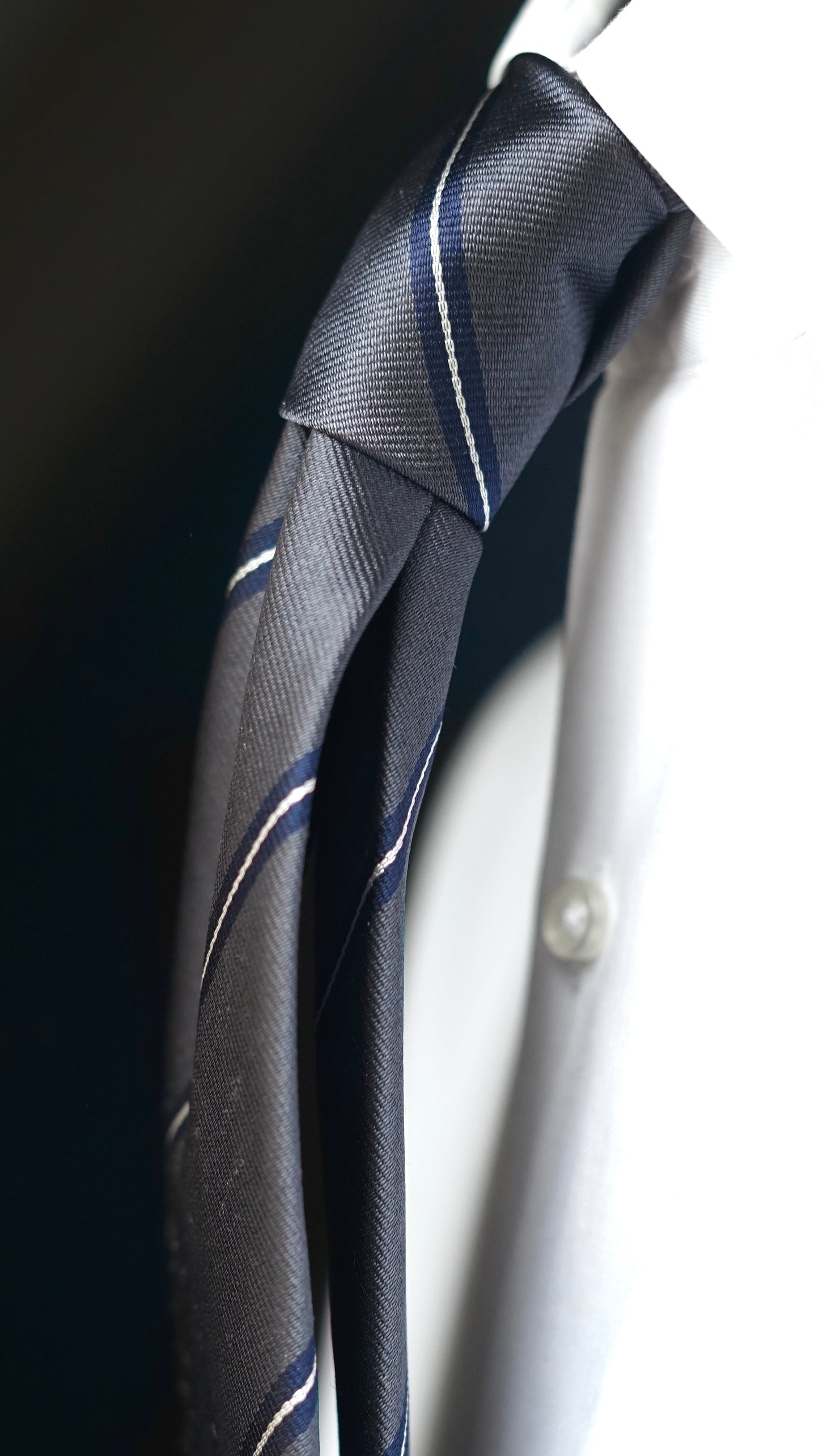 Regimentale Grigia Silk Necktie