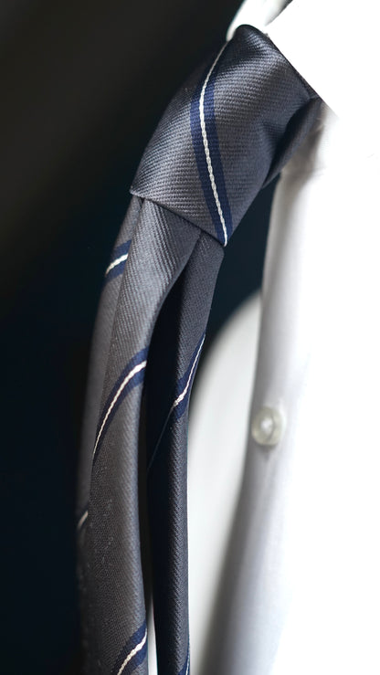 Regimentale Grigia Silk Necktie