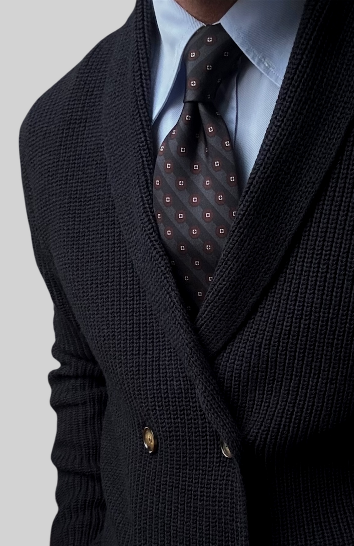 Diamantina Grey Silk Necktie (Made to Order)