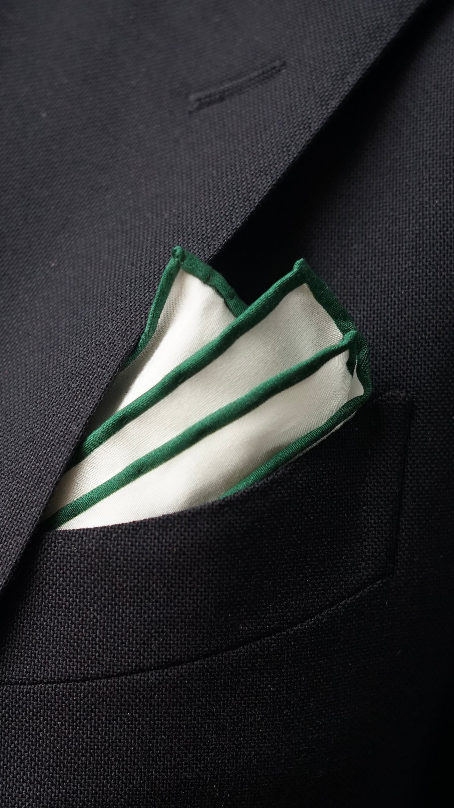 Green Cotton Pocket Square