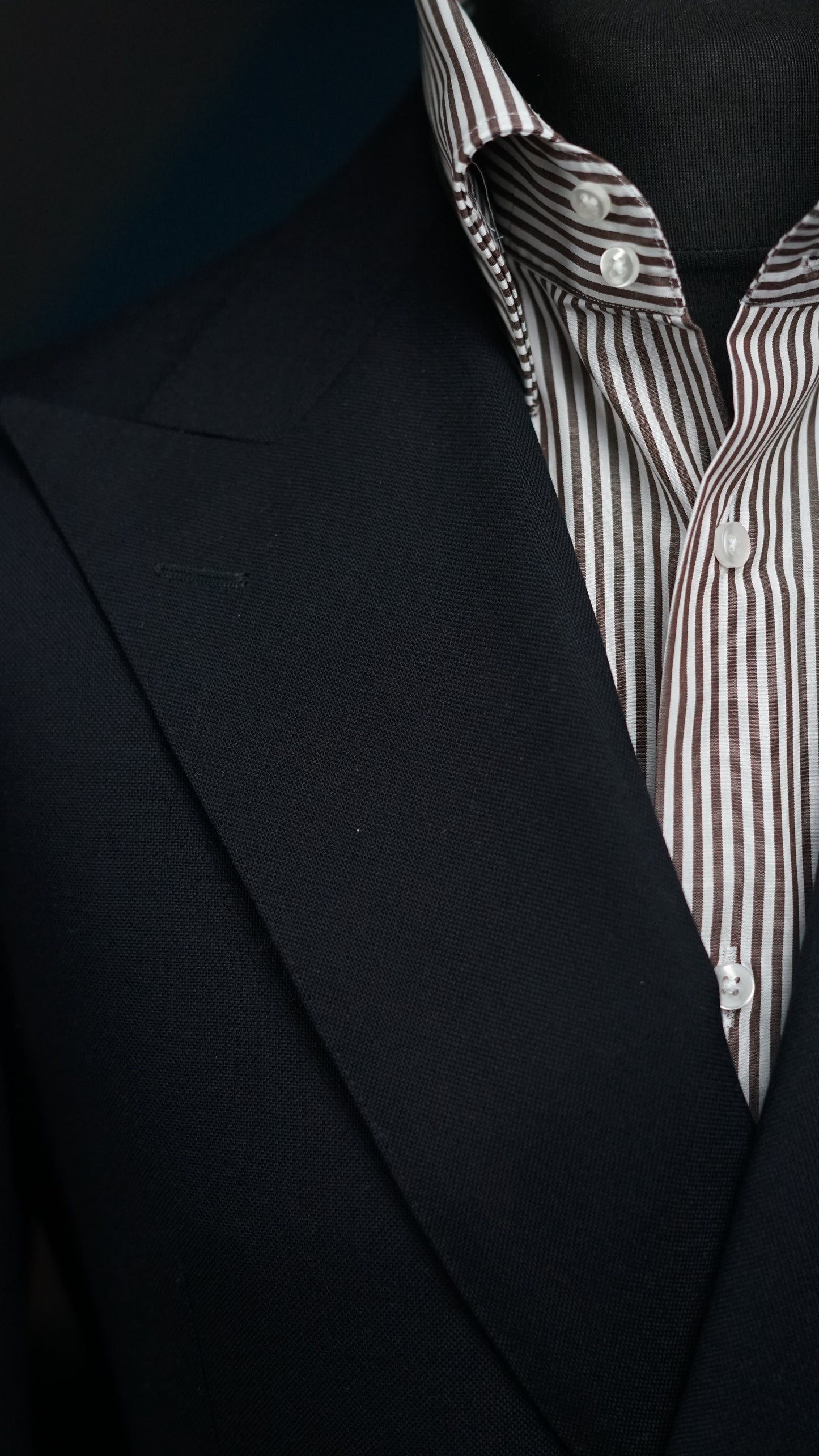 Ramona Brown Pin Point Cotton Dress Shirt MTO