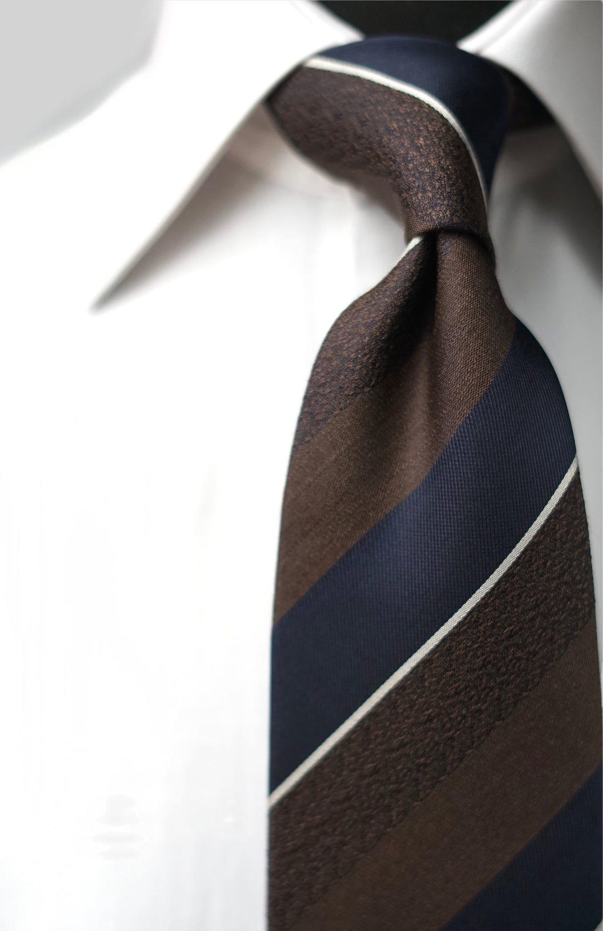 Bespoke Rosanna Moka Silk Necktie