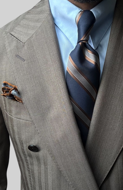 Lolita Brown Silk Necktie