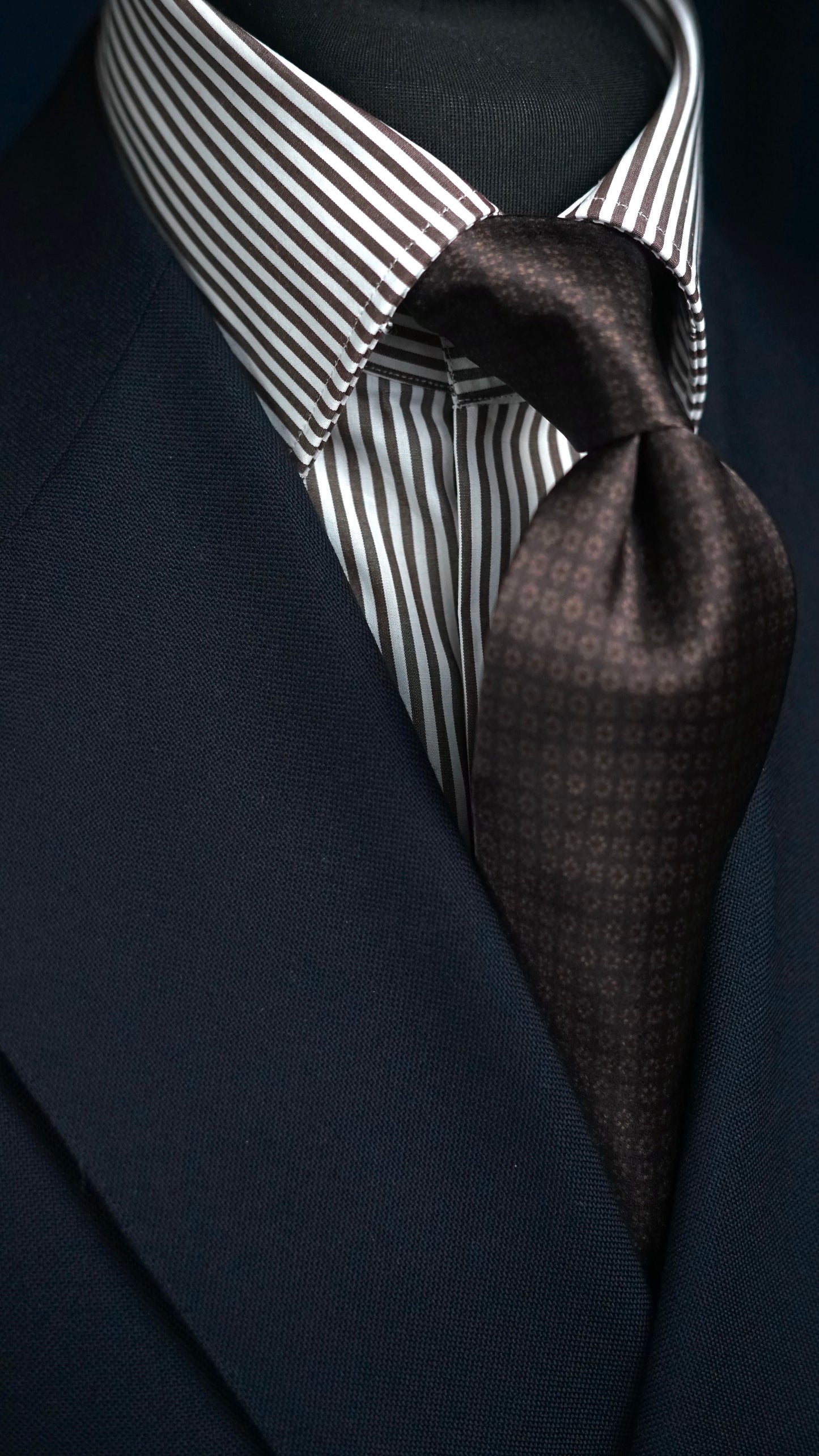 Ramona Brown Pin Point Cotton Dress Shirt MTO