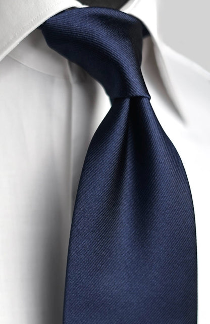 Navy Solida Silk Necktie