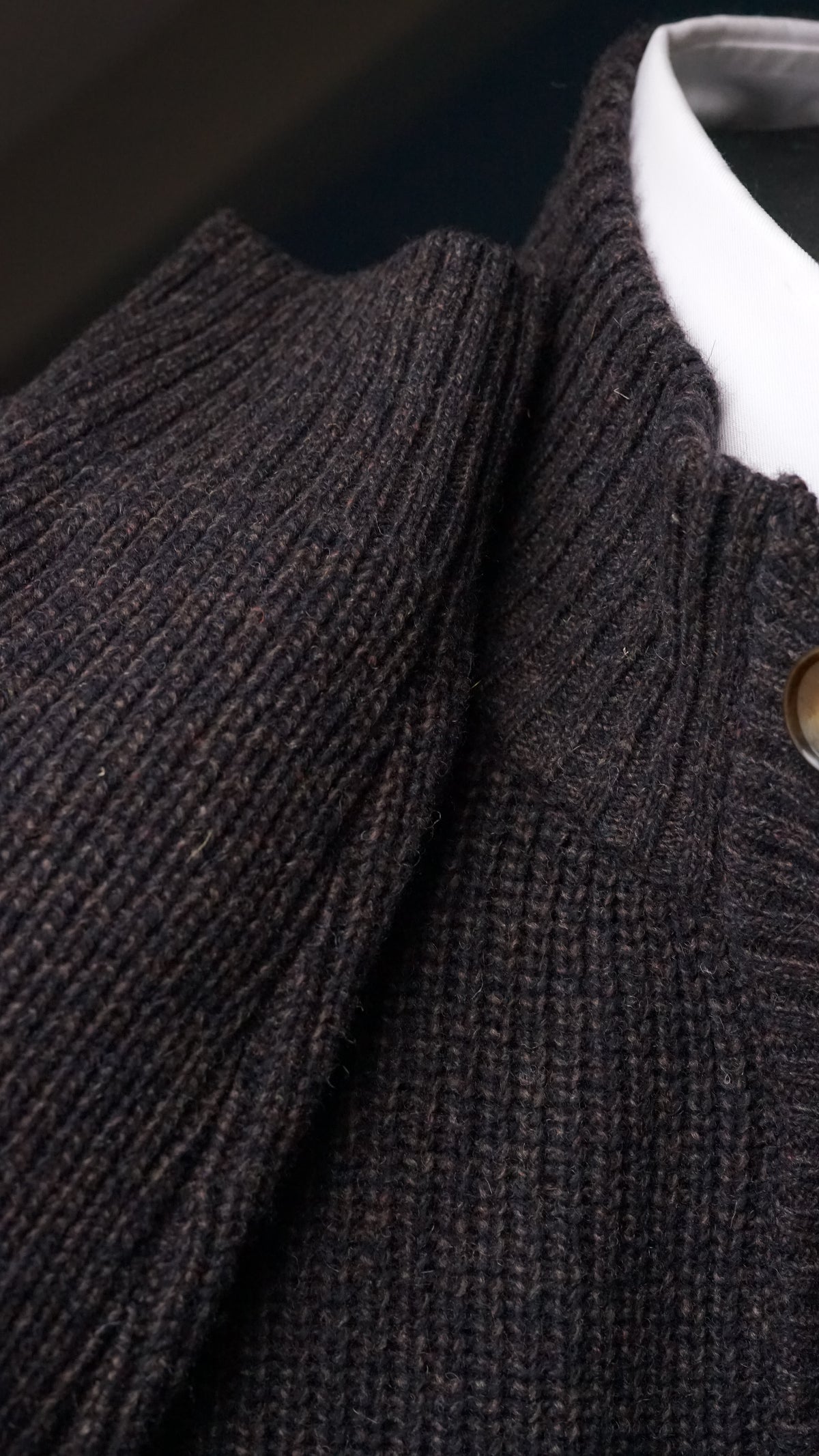 Impero Moka Brown Button Jacket