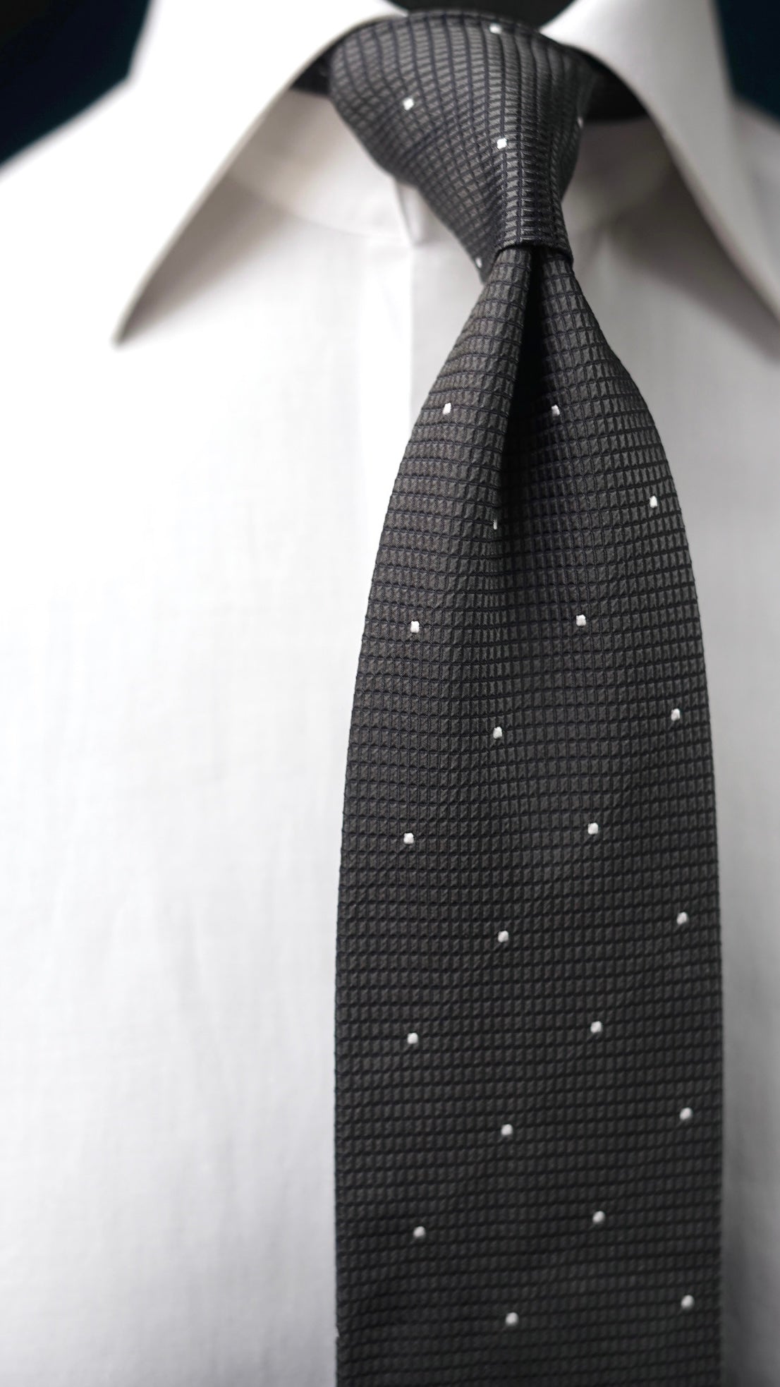 Catania Grey Silk Necktie