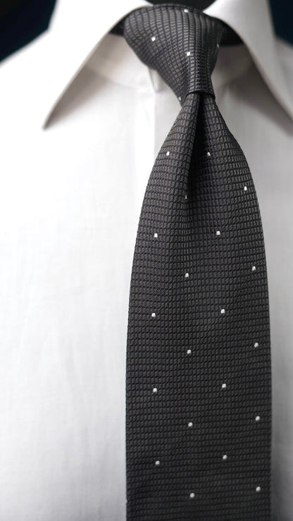 Catania Grey Silk Necktie