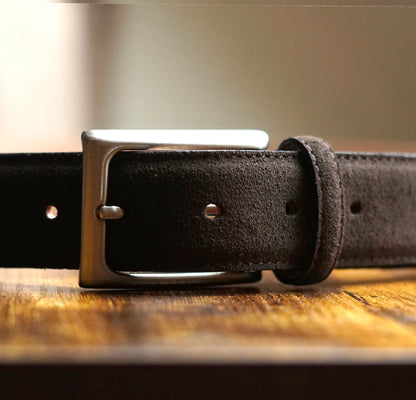 Nubuk Brown 100% Leather Belt