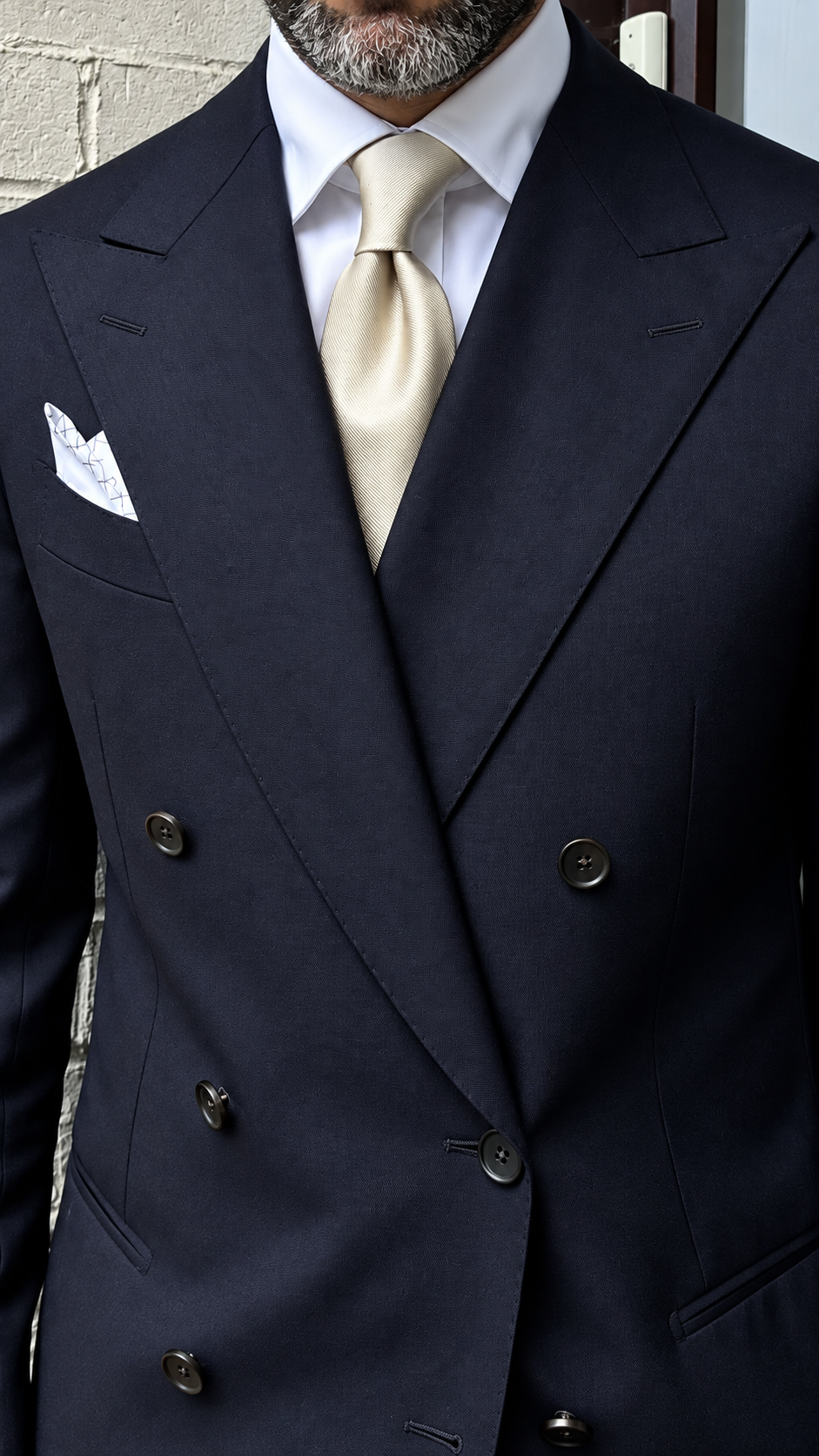 Beige Solida Silk Necktie