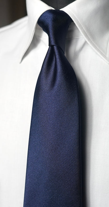 Navy Solida Silk Necktie