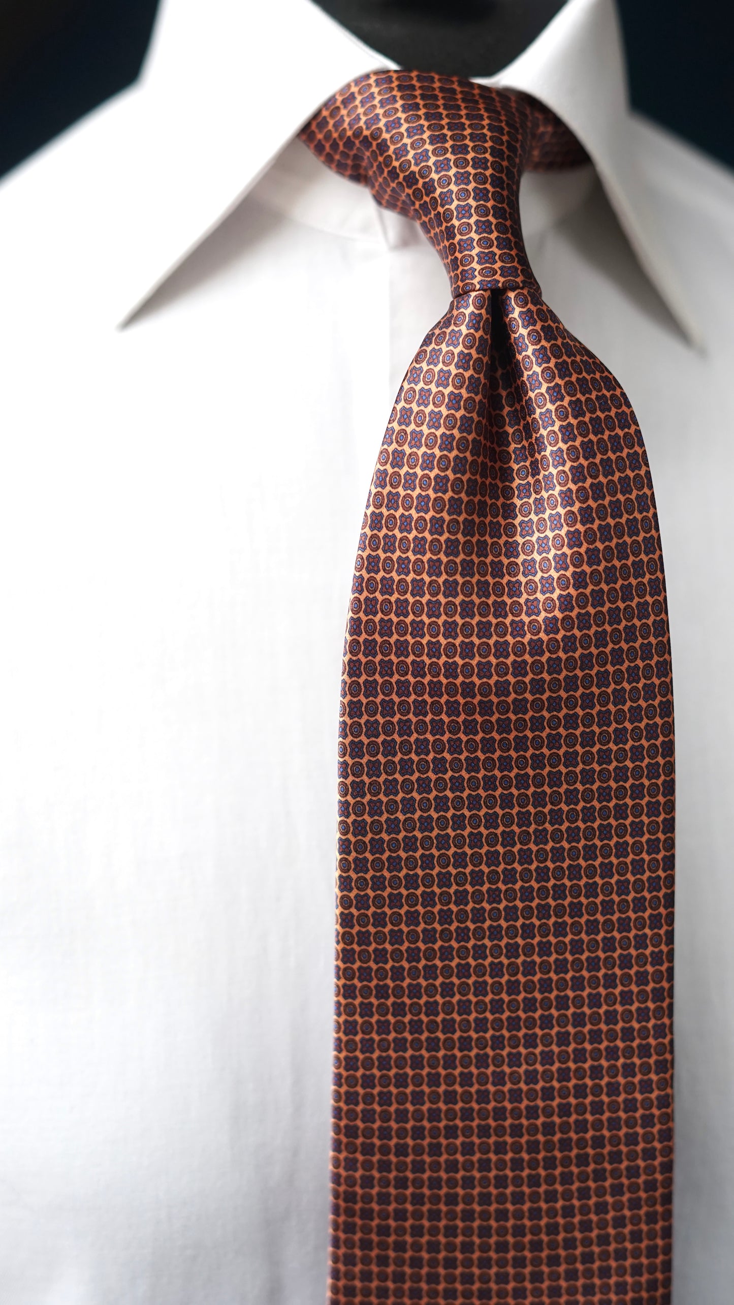 Polvere Orange Satin Silk Necktie