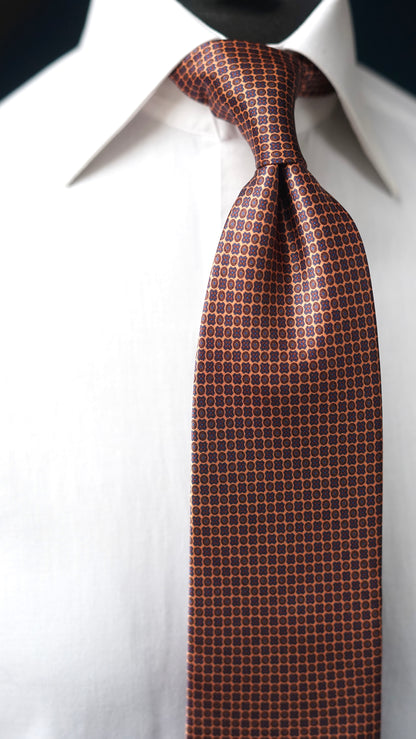 Polvere Orange Satin Silk Necktie