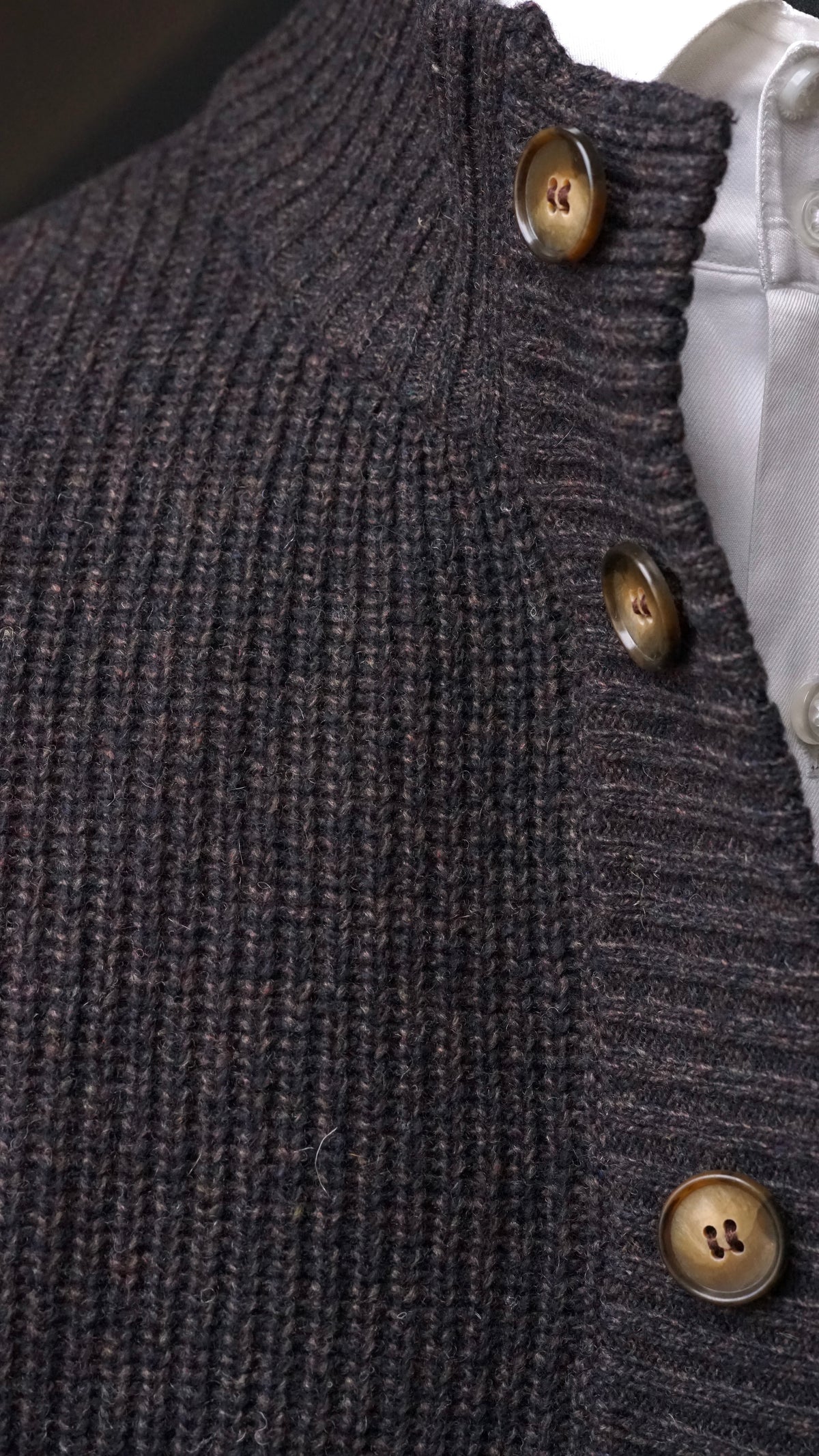 Impero Moka Brown Button Jacket