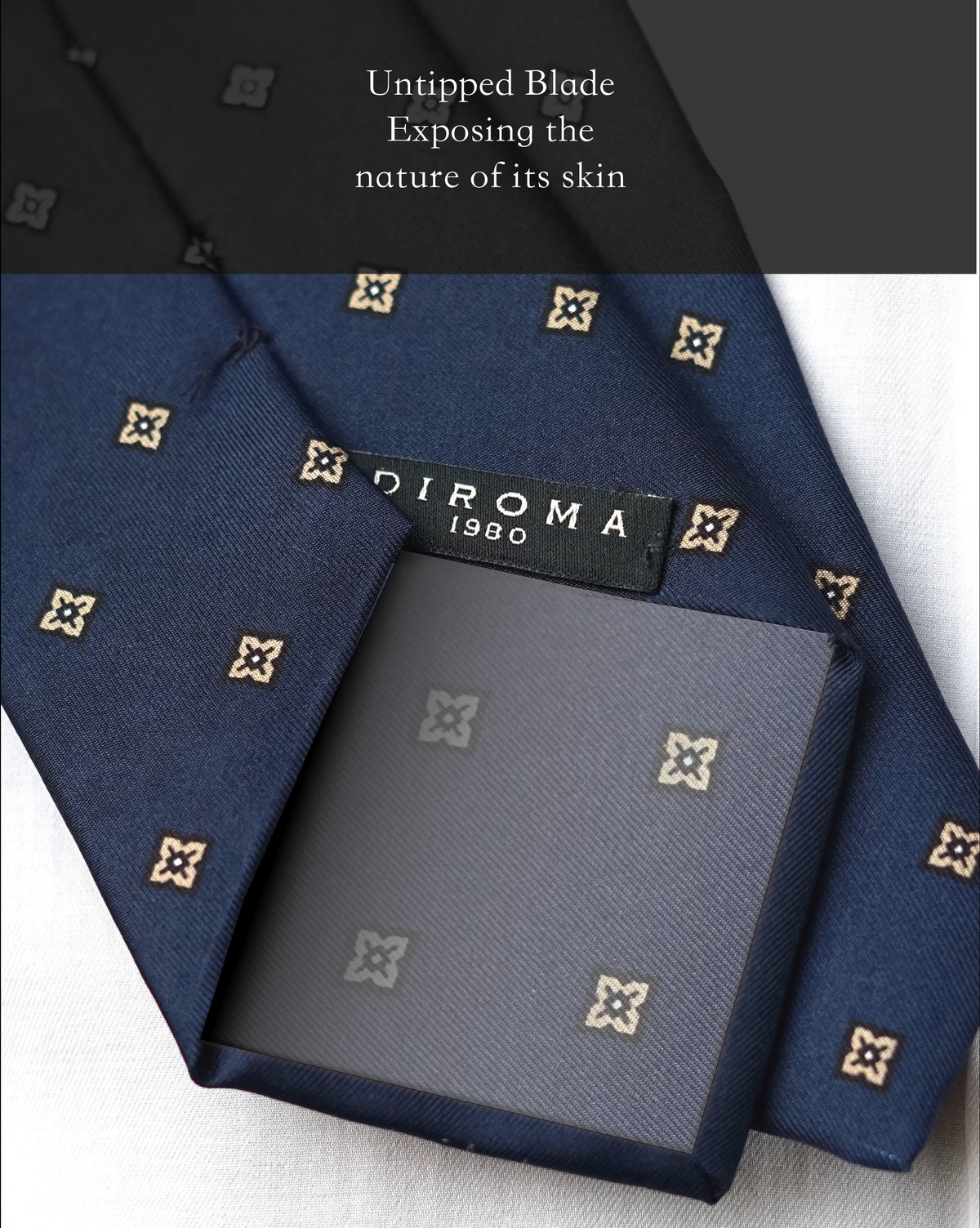 Bespoke Giada Navy Silk Necktie