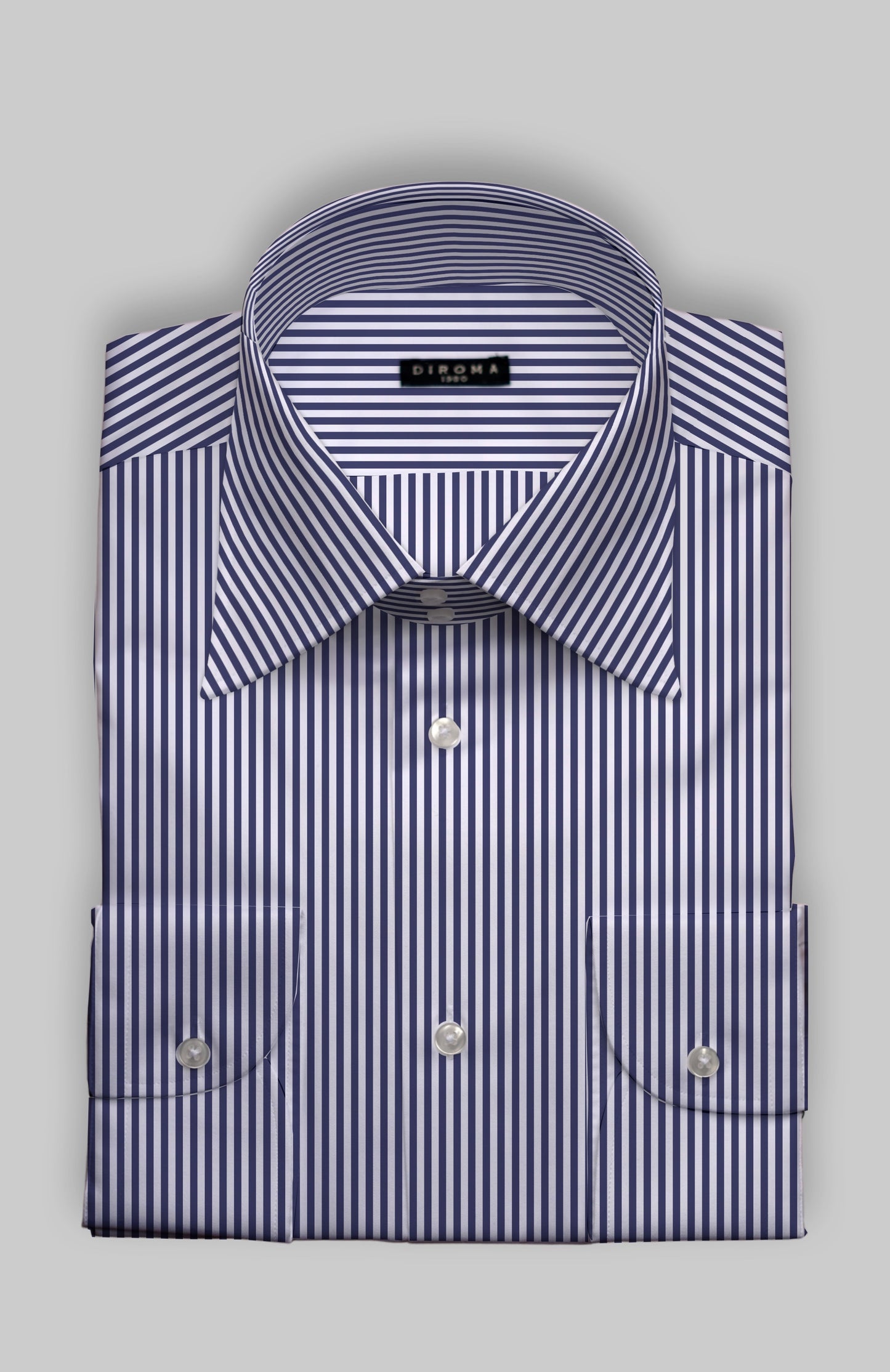 Ramona Blue Pinpoint Cotton Dress Shirt