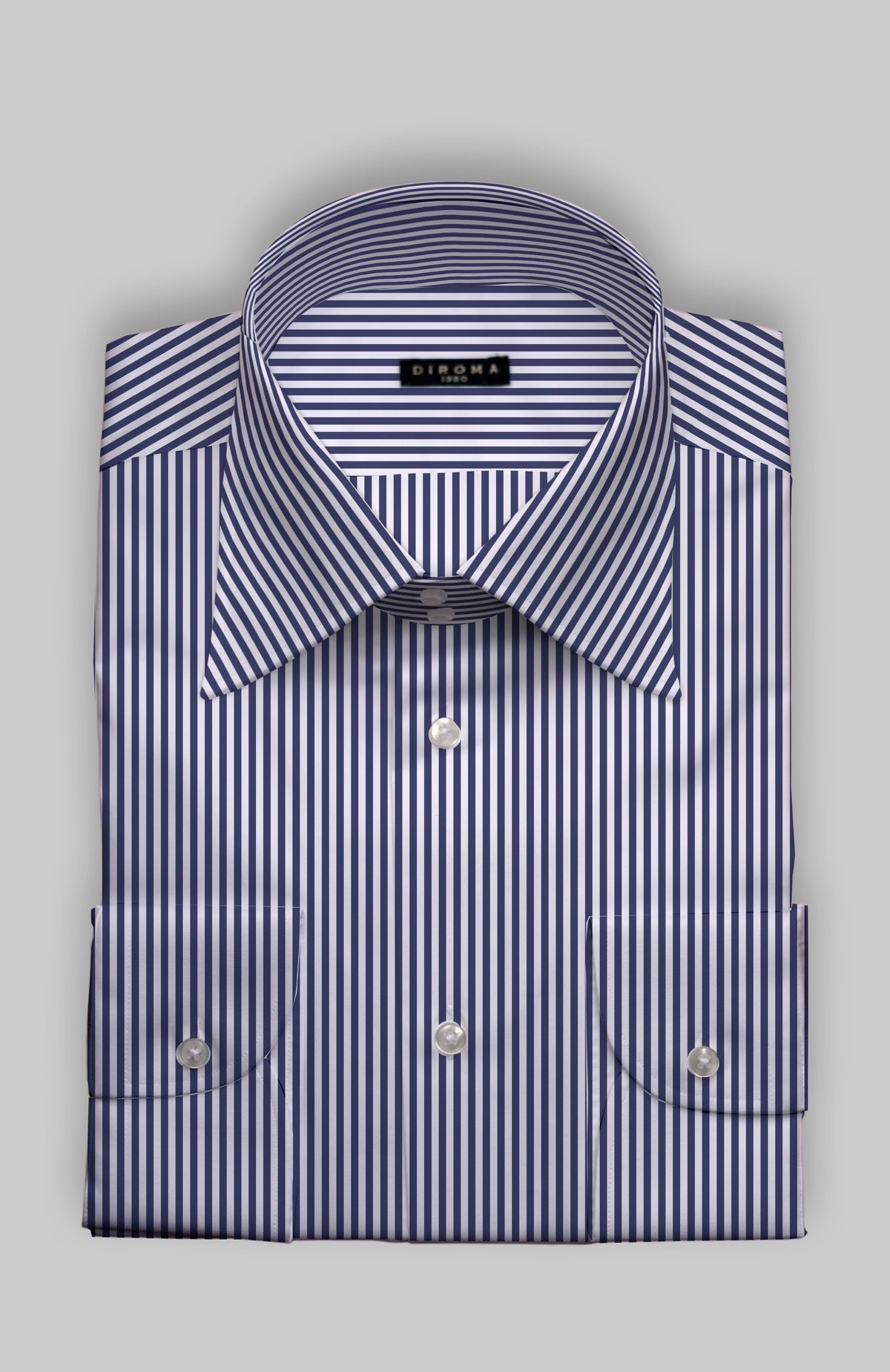 Ramona Blue Classic Collar Cotton Dress Shirt
