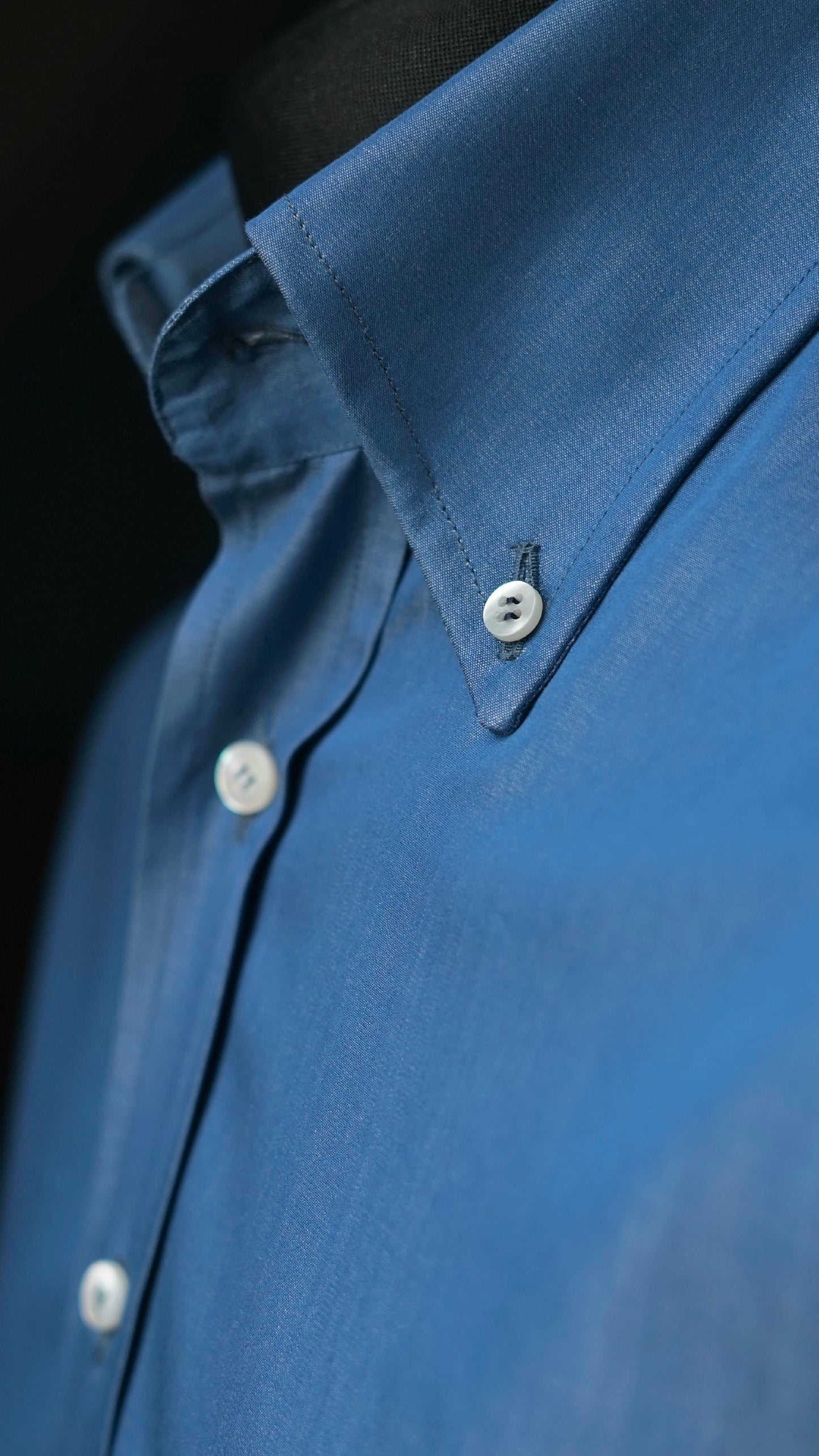 Denim Twill 2/1 Solid Dyed Blue 1005 Cotton Shirt MTO