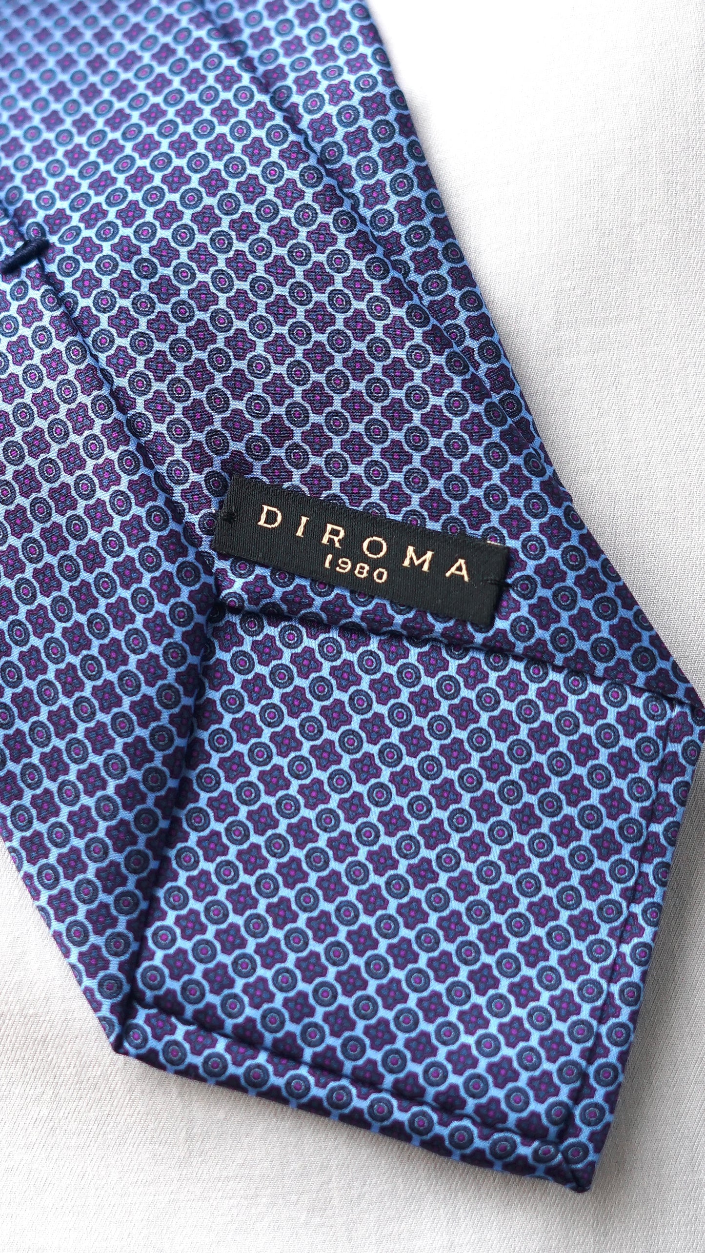 Polvere Blue Satin Silk Necktie