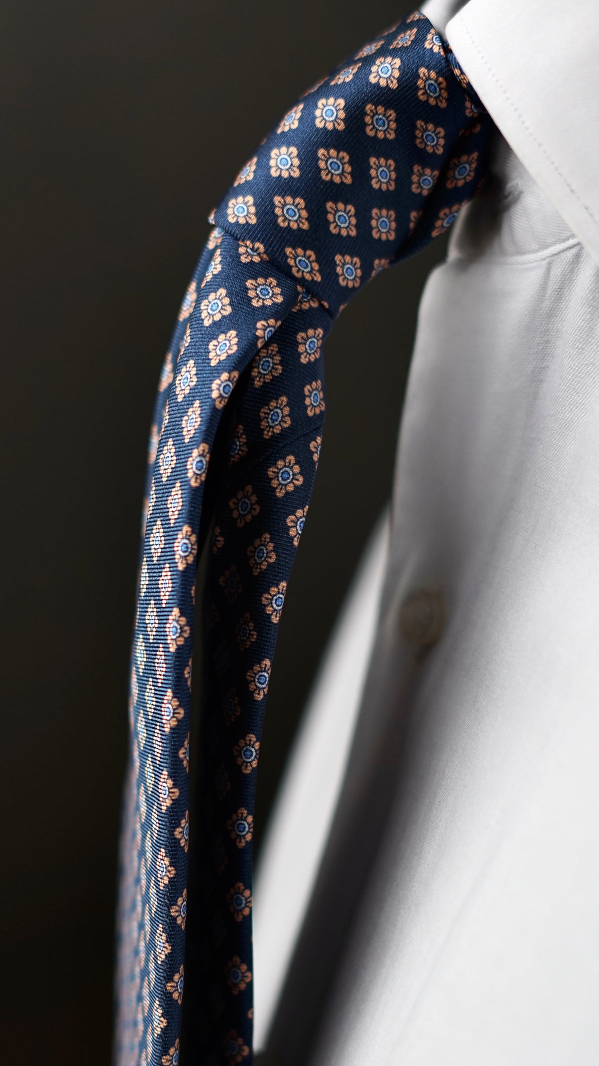 Bespoke Apollonia Beige Silk Necktie