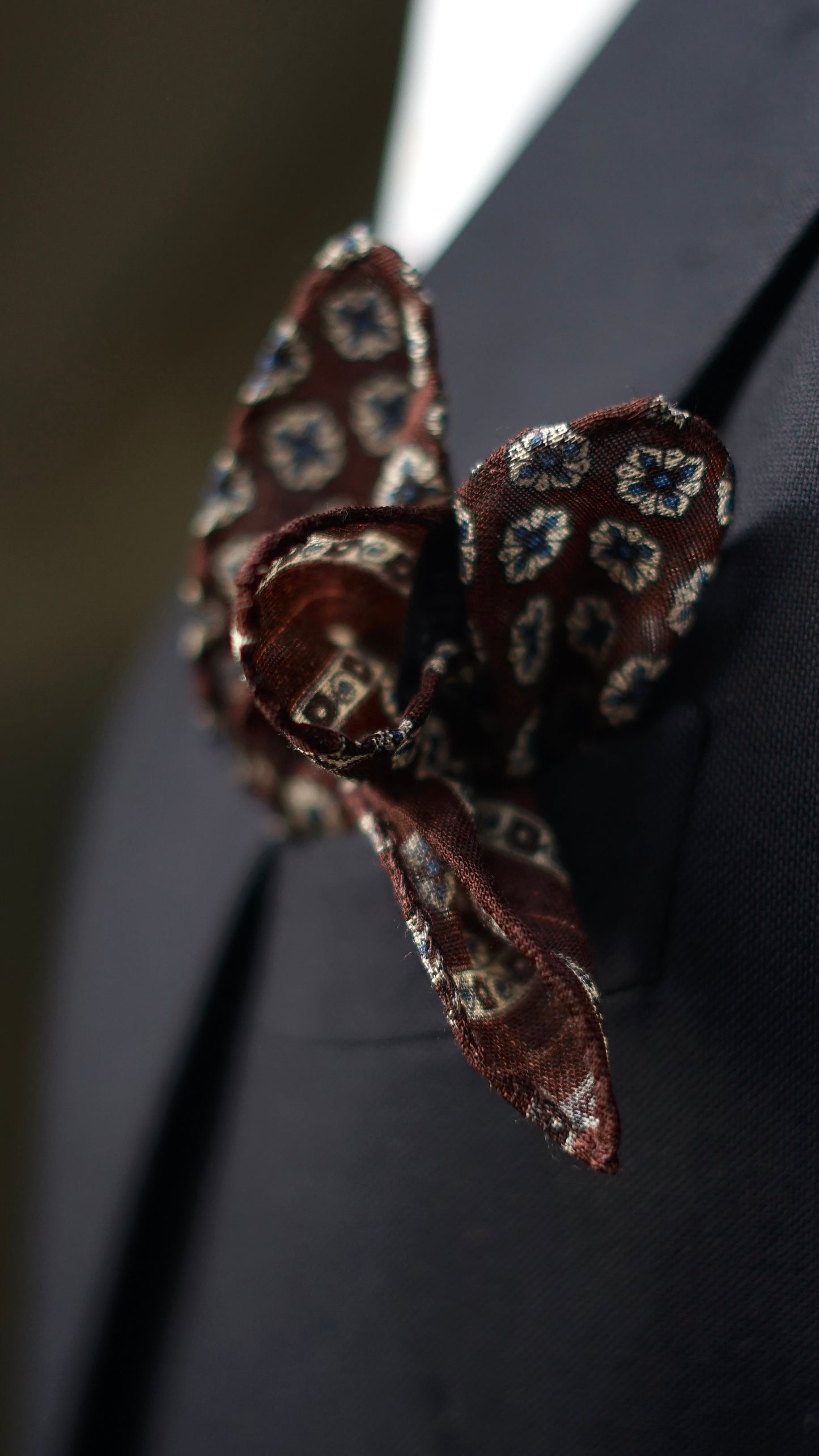 Telemaco Wool One Side Edged Pocket Square