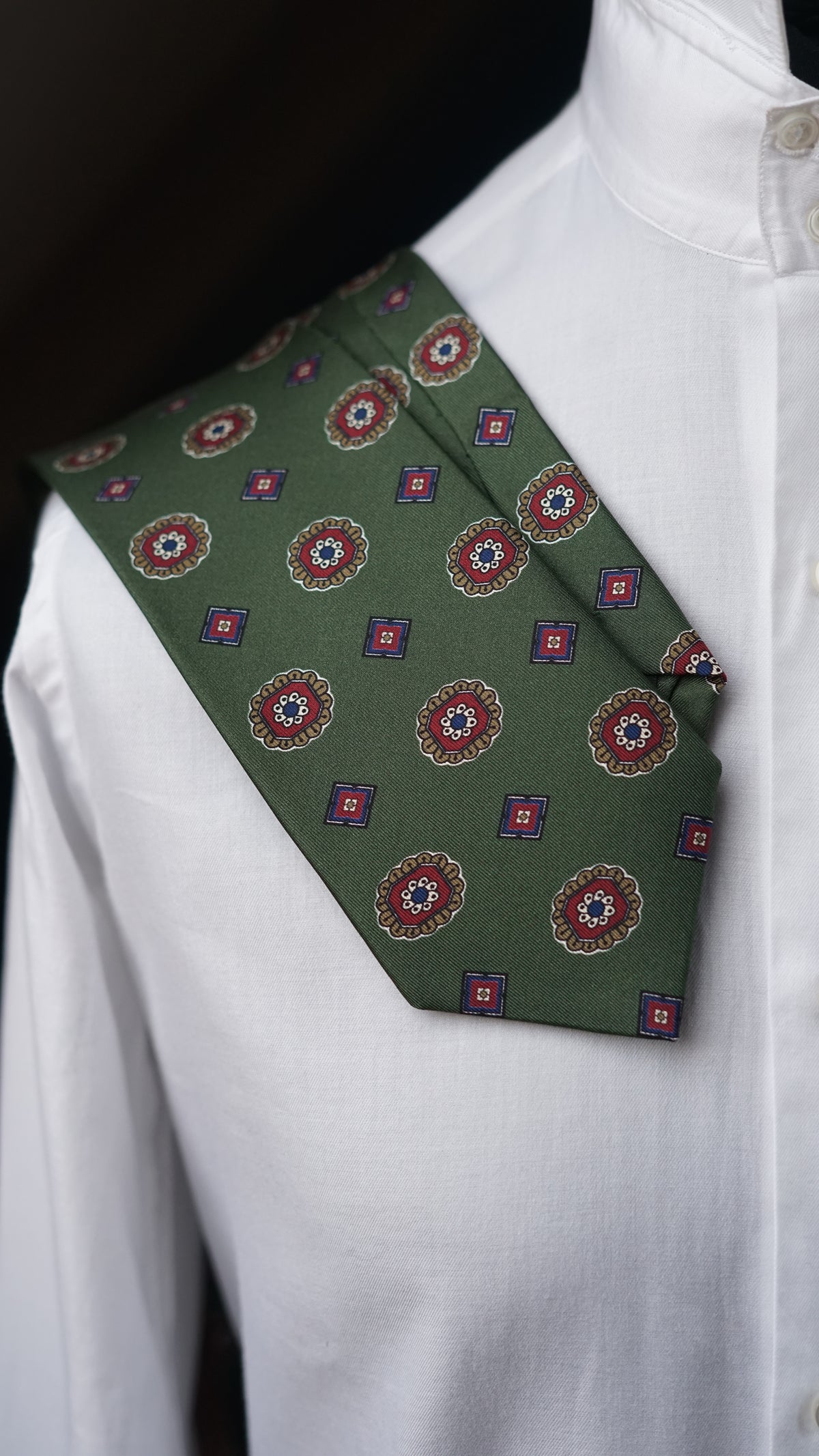 Irma Green Silk Necktie (150cm)