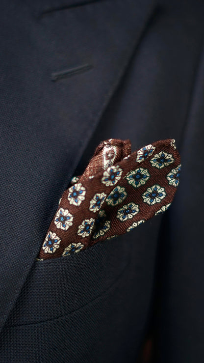 Telemaco Wool One Side Edged Pocket Square