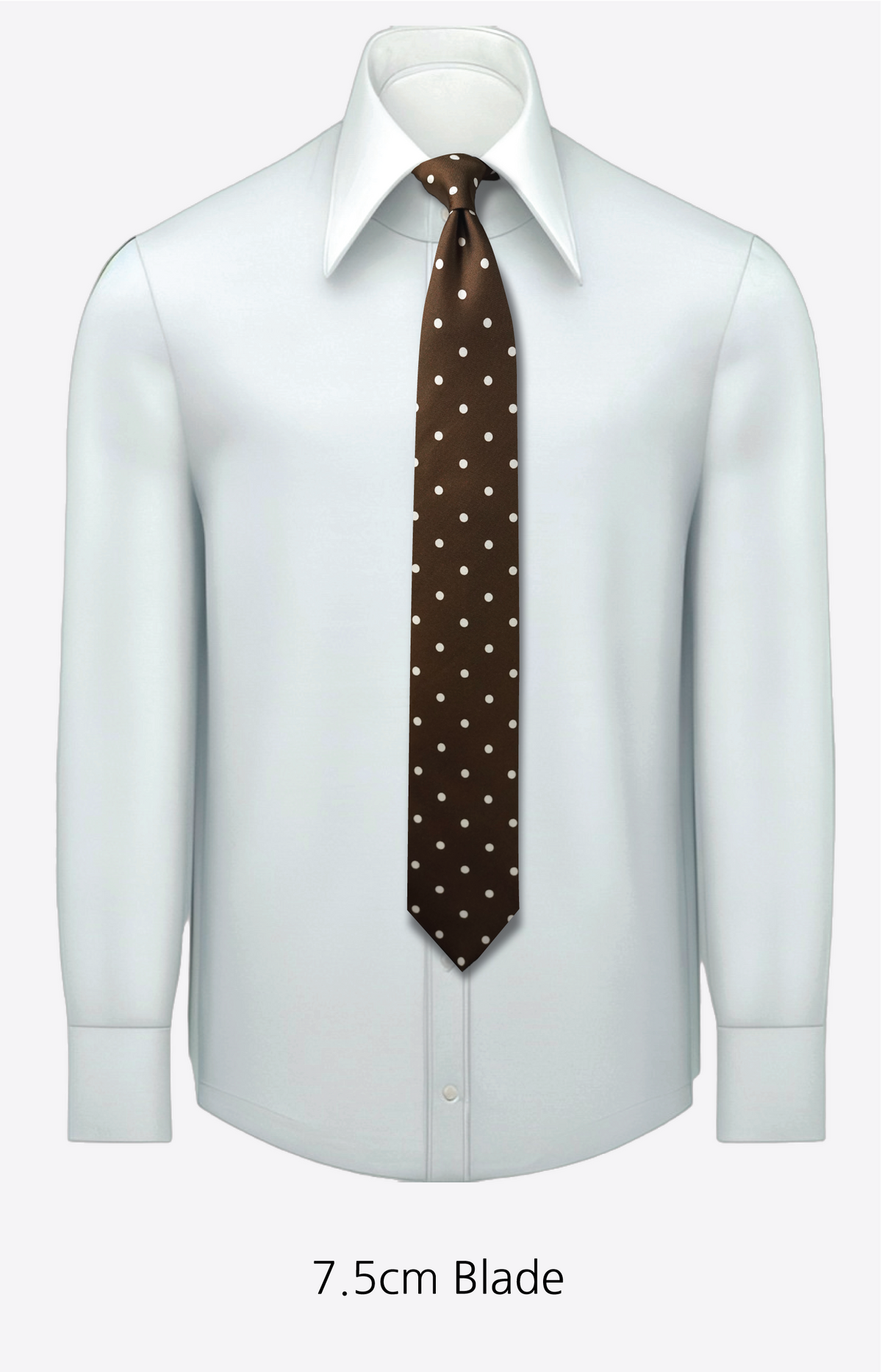 Bespoke Pois Brown Silk Necktie