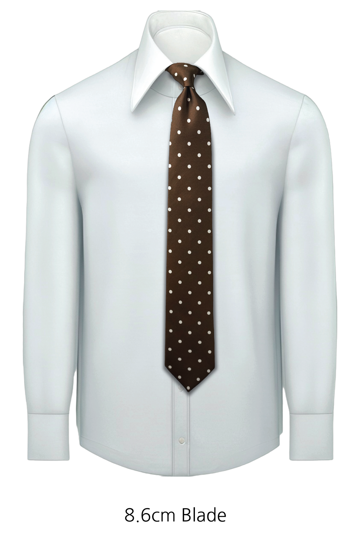 Bespoke Pois Brown Silk Necktie