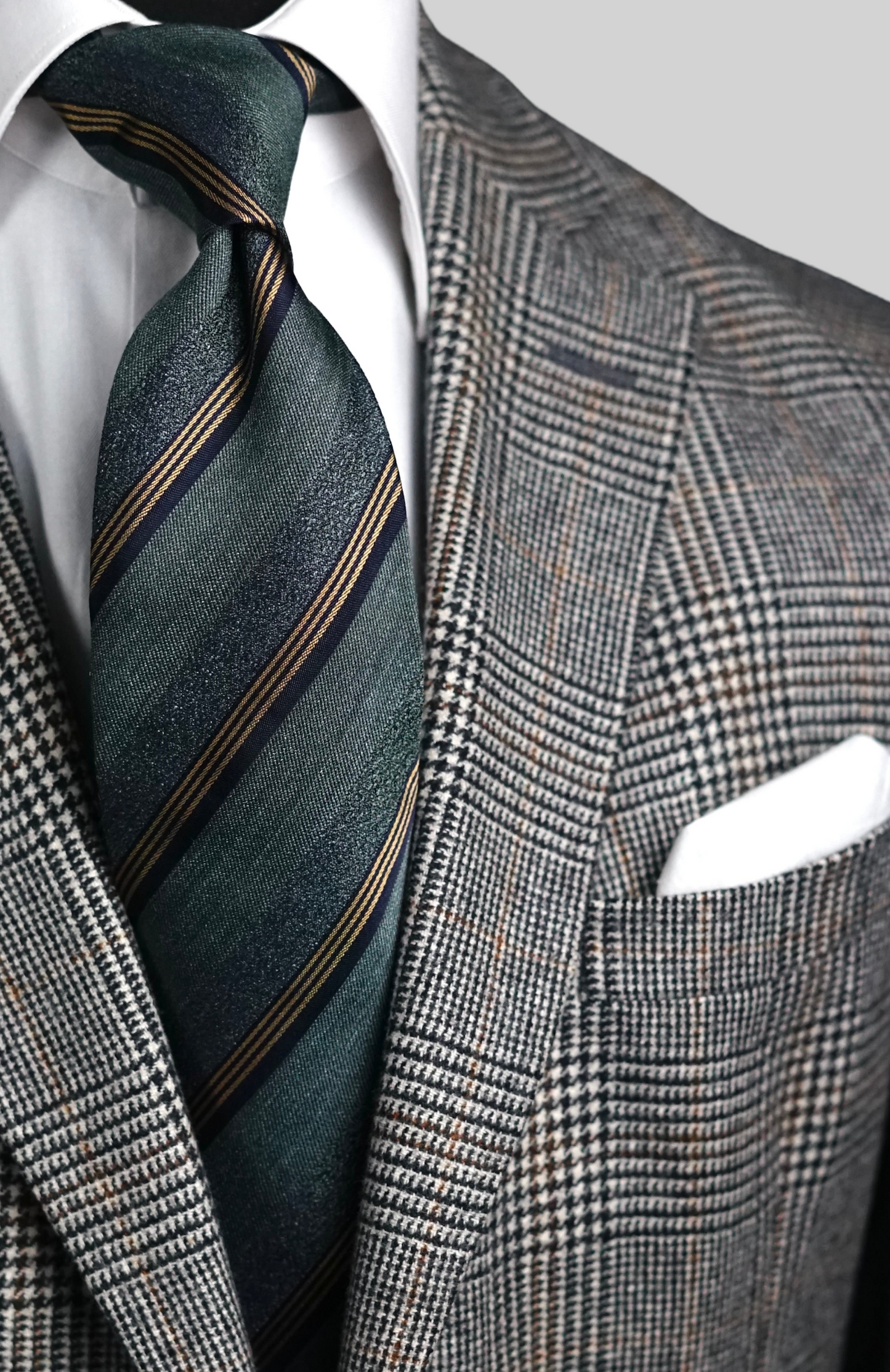 Melange Green Silk Necktie