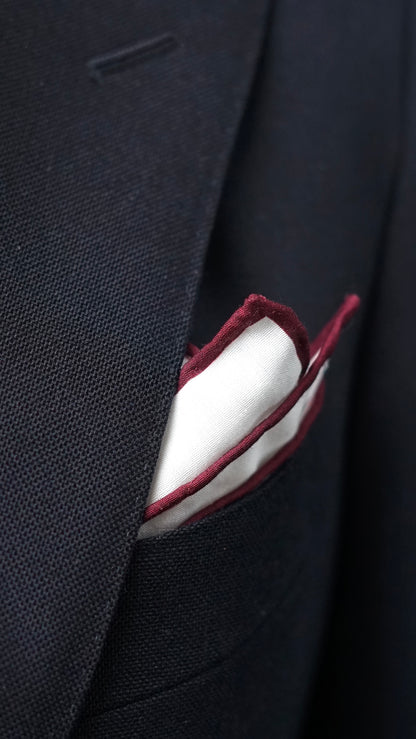 Burgundy Cotton Pocket Square