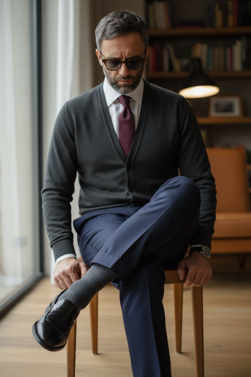 Antracite Wool Cardigan