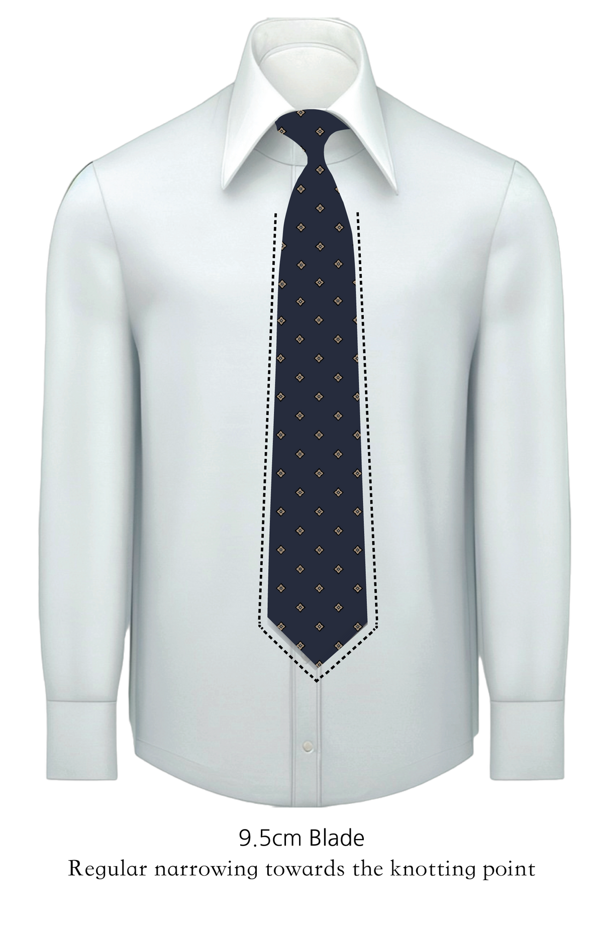 Bespoke Giada Navy Silk Necktie