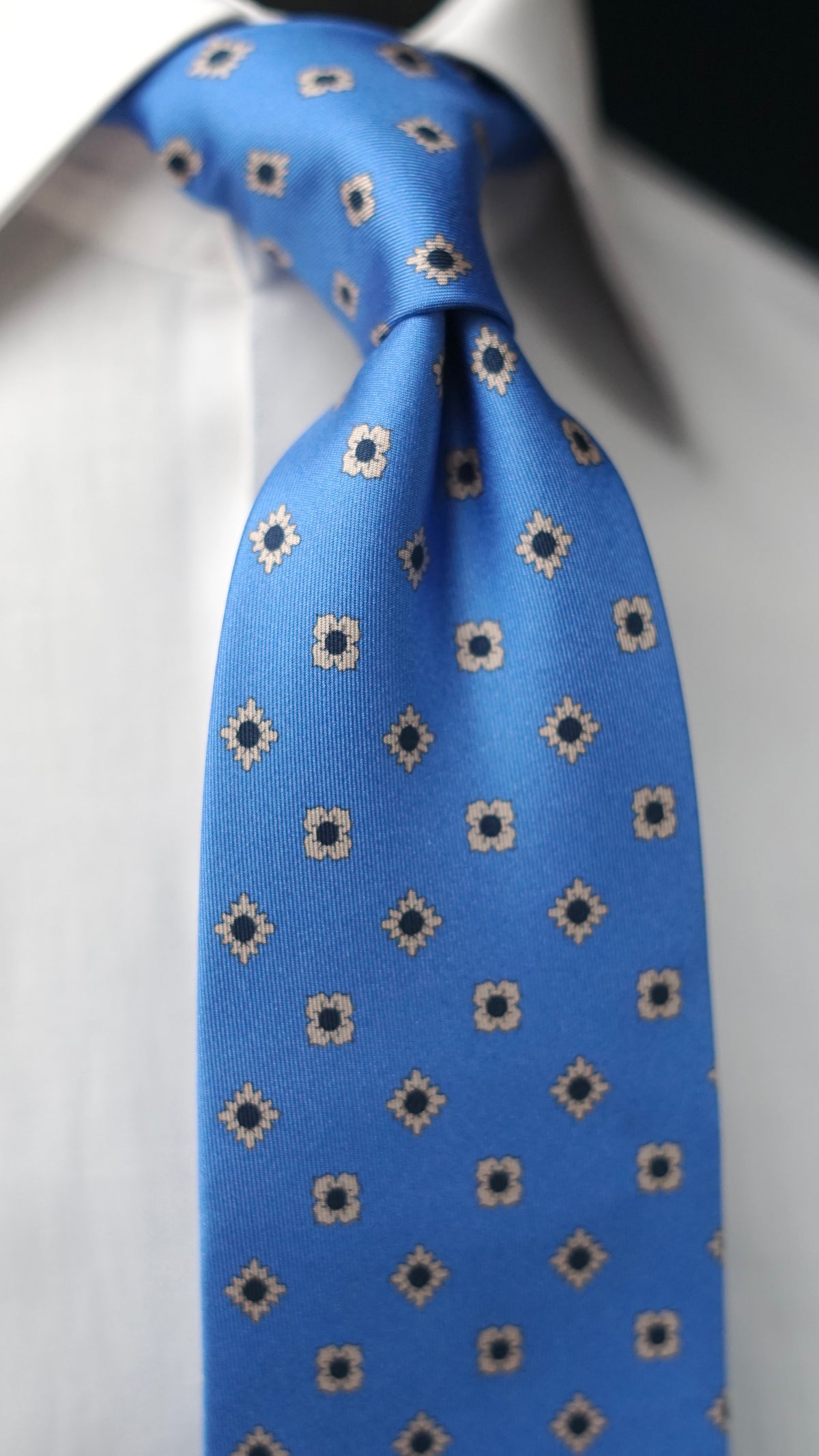 Reinalda Blue Silk Necktie