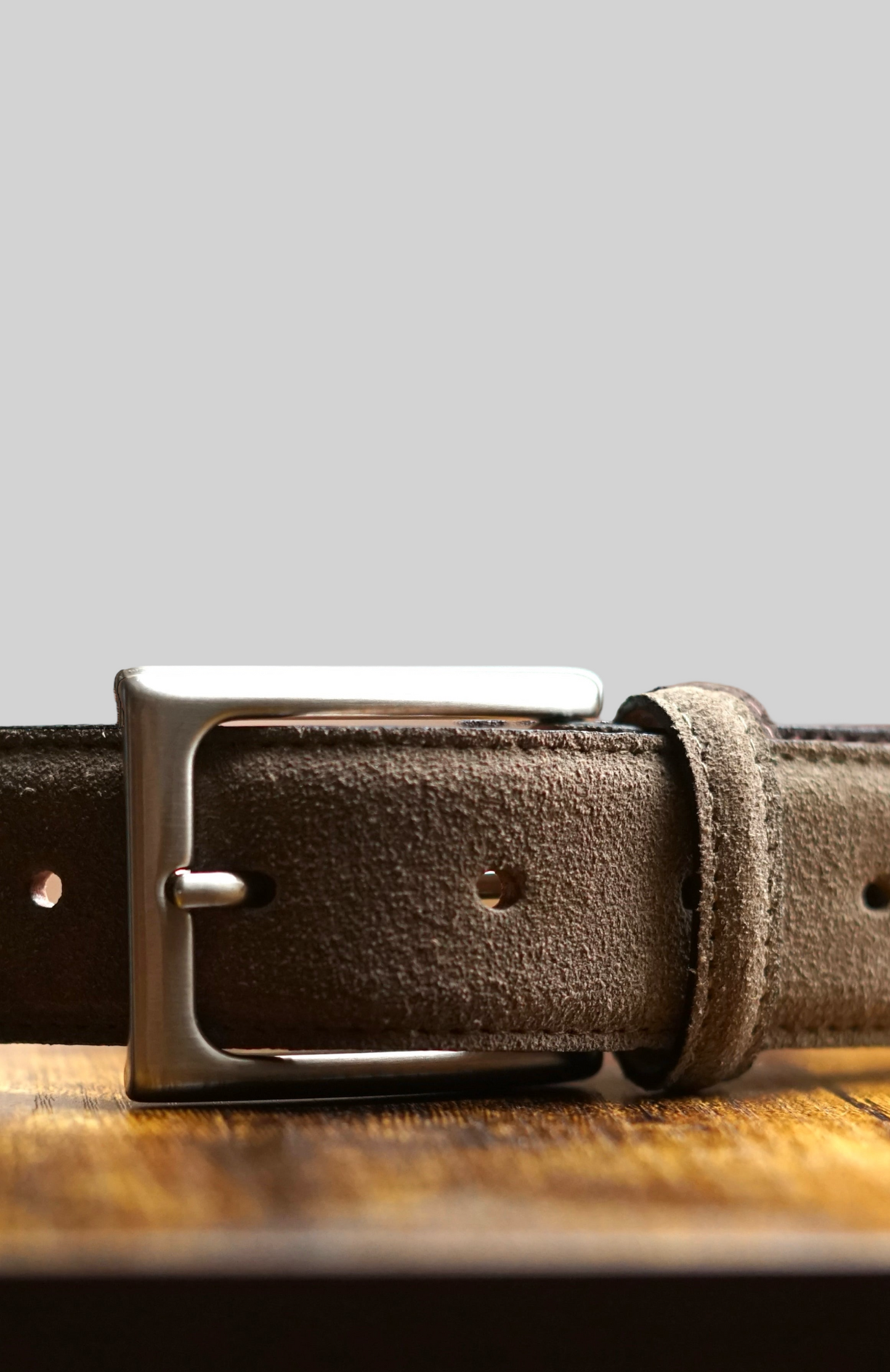 Nubuk Taupe  100% Leather Belt