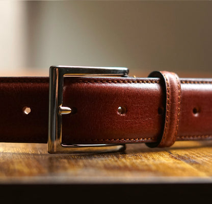 Cognac 100% Leather Belt